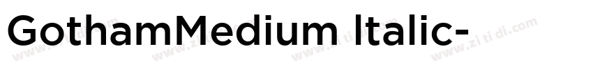 GothamMedium ltalic字体转换